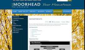 
							         Departments - City of Moorhead								  
							    