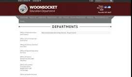 
							         Departments - Woonsocket Education Department								  
							    