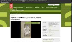 
							         Depiction of the holy cities of Mecca and Medina - The British Library								  
							    
