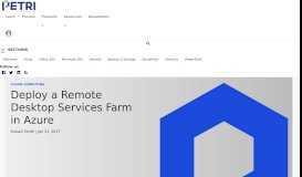 
							         Deploy a Remote Desktop Services Farm in Azure - Petri								  
							    