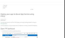 
							         Deploy content using FTP/S - Azure App Service | Microsoft Docs								  
							    