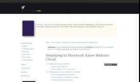 
							         Deploying to Microsoft Azure Website Cloud (Symfony 3.1 Docs)								  
							    