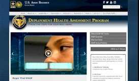 
							         Deployment Health Assessment Program - Army Reserve								  
							    