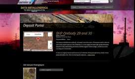 
							         Deposit Portal - BHP Orebody 29 and 30 - Data Metallogenica								  
							    