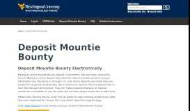 
							         Deposit to Mountie Bounty | WVU Parent/Guest Portal | West Virginia ...								  
							    
