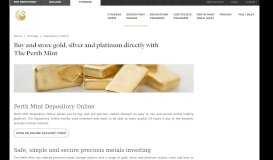 
							         Depository Online - The Perth Mint, Australia								  
							    