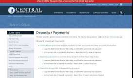 
							         Deposits/Payments - Central Connecticut State University								  
							    
