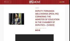 
							         Deputy Fernanda Melchionna (PSOL-RS) - Portal de la Izquierda en ...								  
							    