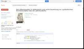 
							         Der Albanipsalter in Hildesheim und seine beziehung zur ... - Google Books-Ergebnisseite								  
							    