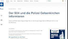 
							         Der S04 und die Polizei Gelsenkirchen informieren - Fußball - Schalke ...								  
							    