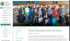 
							         Derby Musicians Visit Guernsey | Derby Grammar School								  
							    