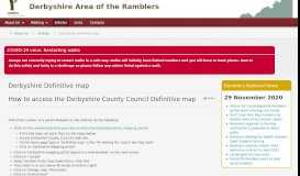 
							         Derbyshire Definitive map - Derbyshire Ramblers								  
							    