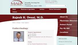 
							         Desai, Rajesh K. | Medical Associates of Brevard								  
							    
