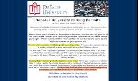 
							         DeSales University Parking Permits								  
							    