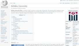 
							         DeSales University - Wikipedia								  
							    
