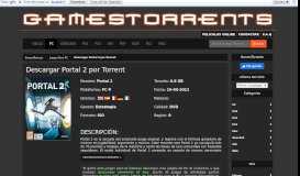 
							         Descargar Portal 2 Torrent | GamesTorrents								  
							    