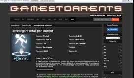 
							         Descargar Portal Torrent | GamesTorrents								  
							    