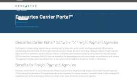 
							         Descartes Carrier Portal™ - Software for Freight Payment Agencies								  
							    