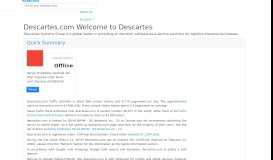 
							         descartes.com - Welcome to Descartes - rankchart.org								  
							    