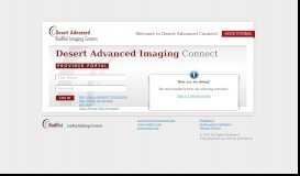 
							         Desert Advanced Connect - Login - My Radiology Portal								  
							    