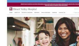 
							         Desert Valley Hospital								  
							    