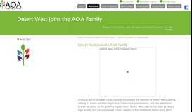 
							         Desert West Joins the AOA Family - Arizona OBGYN Affiliates | A ...								  
							    