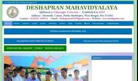 
							         Deshapran Mahavidyalaya – Affiliated to Vidyasagar University								  
							    