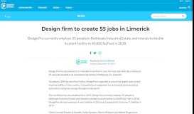 
							         Design firm to create 55 jobs in Limerick | CareersPortal.ie								  
							    