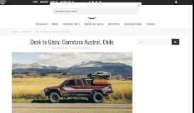 
							         Desk to Glory: Carretera Austral, Chile – Expedition Portal								  
							    