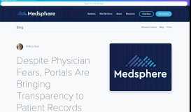 
							         Despite Physician Fears, Portals Are Bringing Transparency to Patient ...								  
							    