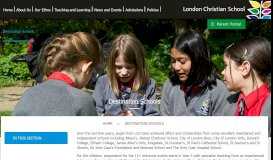 
							         Destination Schools | London Christian School								  
							    