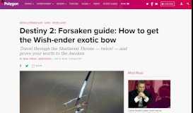 
							         Destiny 2: Forsaken Wish-ender exotic bow guide - Polygon								  
							    