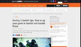 
							         Destiny 2 Gambit tips: How to up your game in Gambit and Gambit ...								  
							    