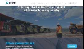 
							         Deswik - Delivering Mining Efficiency								  
							    