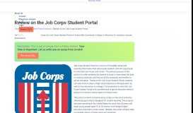 
							         Detailed Review on the Job Corps Student Portal | Good ...								  
							    
