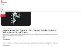 
							         Details about 035 Portal 2 - First Person Puzzle Platform Video Game ...								  
							    