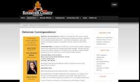 
							         Detainee Correspondence | Roosevelt County								  
							    