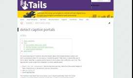 
							         detect captive portals - Tails								  
							    