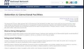 
							         Detention & Correctional Facilities | ADA National Network								  
							    