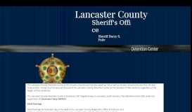 
							         Detention - Lancaster County Sheriff Office								  
							    