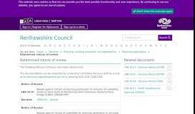 
							         Determined notices of review - Renfrewshire Council								  
							    