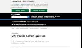 
							         Determining a planning application - GOV.UK								  
							    