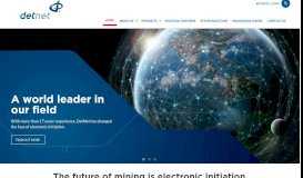 
							         DetNet South Africa | Excellence in Mining Electronic Initiation								  
							    