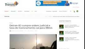 
							         Detran-RJ cumpre ordem judicial e taxa de ... - Portal do Trânsito								  
							    