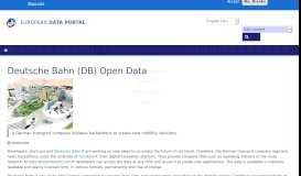 
							         Deutsche Bahn (DB) Open Data - European Data Portal								  
							    