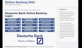 
							         Deutsche Bank Online Banking Login - Guide								  
							    