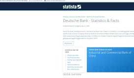 
							         Deutsche Bank - Statistics & Facts | Statista								  
							    