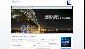 
							         Deutsche Bank – Welcome to Deutsche Bank Australia								  
							    