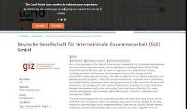 
							         Deutsche Gesellschaft für Internationale Zusammenarbeit, GIZ ...								  
							    