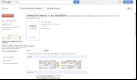 
							         Deutsche Kunst in Lichtbildern: Ein Katalog zugleich ein ... - Google Books-Ergebnisseite								  
							    